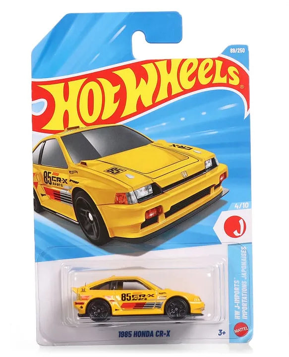 Hot Wheels 1985 Honda CR-X (89/250) Toy Car - Yellow
