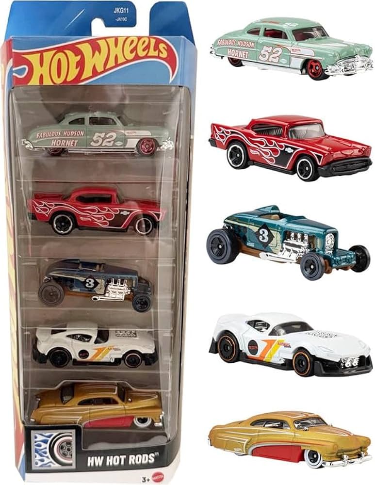 Hot Wheels Car 2026 HW Hot Rods Pack of 5