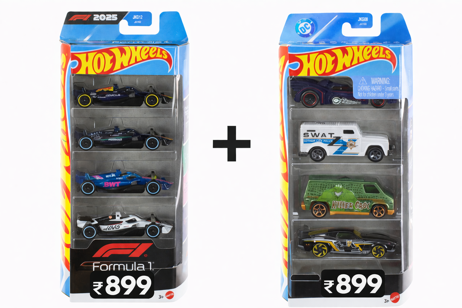 Hot Wheels F1 + Batman 5 Pack Combo