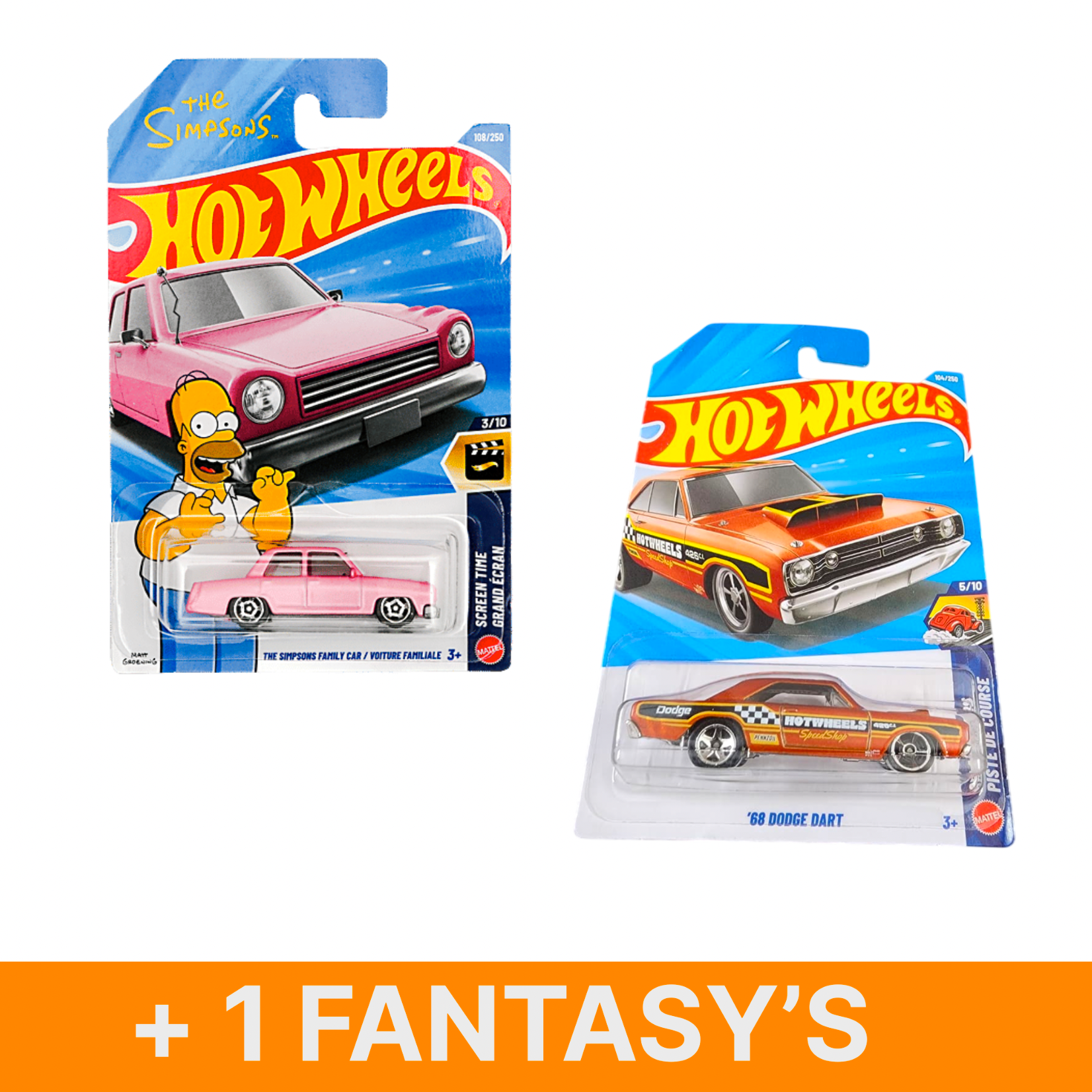 Hot Wheels Simpsons + 2 Cars (F Case)