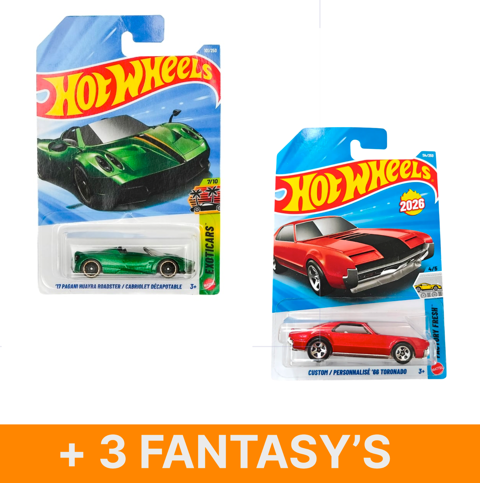 Hot Wheels Pagani Huayra Roadster + 4 Cars (F Case)