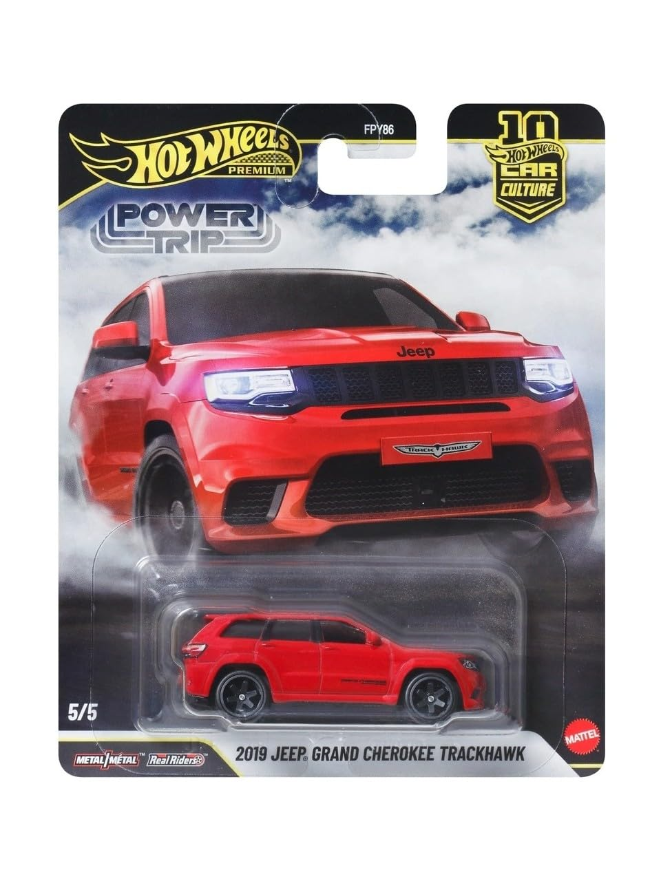 Hot Wheels Premium Car 2019 Jeep Grand Cherokee TRACKHAWK