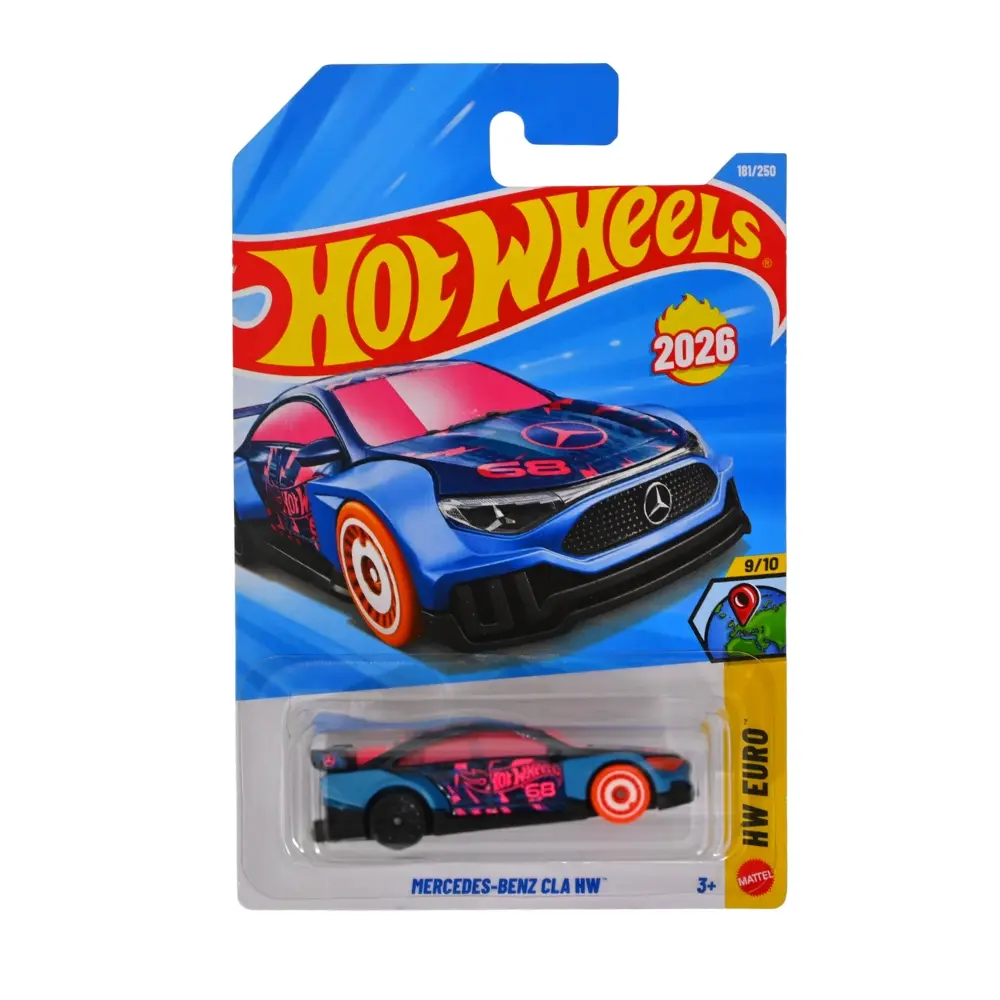 Hot Wheels Mercedes-Benz CLA HW Blue (creased card)