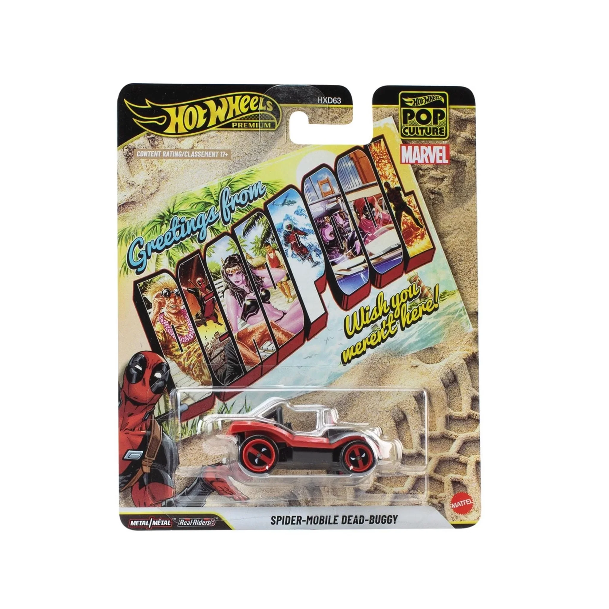 Hot Wheels Premium Marvel 1:64 Die-Cast Deadpool Spider buggy